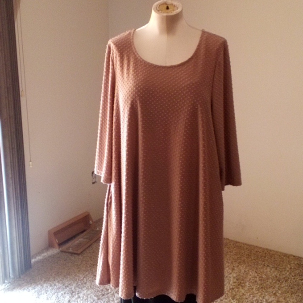 Nina Leonard mauve Midi Dress